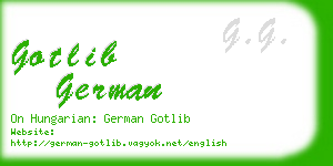 gotlib german business card